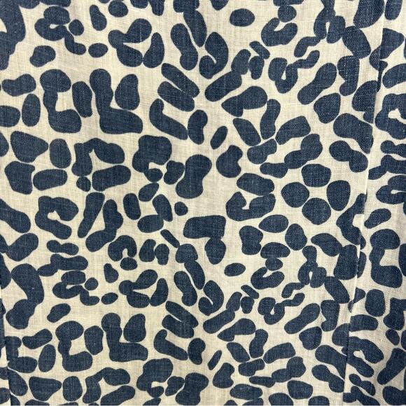 Piazza Del Tempio Italian 100% Linen Cap Sleeve Flowy Midi Dress w/ Waist Tie - Picture 10 of 16